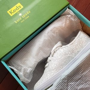 Silver glitter Kate Spade Keds size 8.5